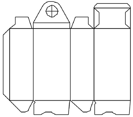 圖1 盒子展開圖